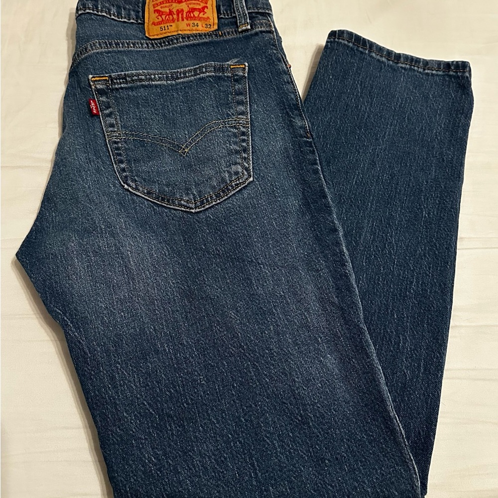 Levi's Men's Dark Blue Straight Jeans